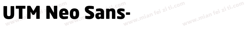 UTM Neo Sans字体转换